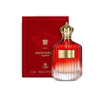 Fragrance World Monarch Queen EDP 100 ml — produktas ir pakuotė; artimas vaizdas; baltame fone; plačiausias kadras