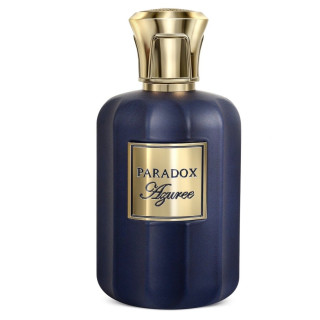Fragrance World Paradox Azuree EDP 100 ml — produktvisning; nærbilde; på hvit bakgrunn; videste utsnitt
