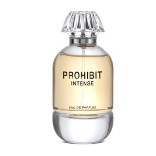Fragrance World Prohibit Intense EDP 100 ml — Produktansicht; Nahaufnahme; auf weißem Hintergrund