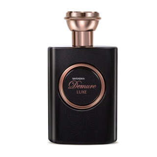 Fragrance World Demure Luxe EDP 100 ml — widok produktu; zbliżenie; na białym tle; najszersze kadrowanie