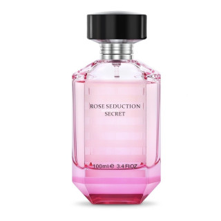 Fragrance World Rose Seduction Secret EDP 100 ml — изображение товара; крупный план; на белом фоне; самый широкий кадр