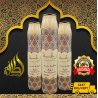Lattafa Perfume Raghba 300 ml — productweergave; zeer nabije close-up; op een gekleurde achtergrond