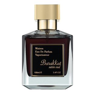 Fragrance World Barakkat Satin Oud EDP 100 ml — toote vaade; lähivaade; valgel taustal