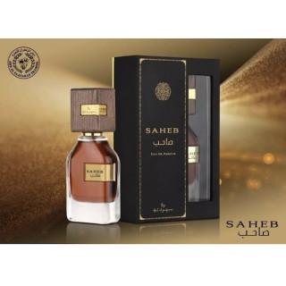 Lattafa Perfume Saheb EDP 70 ml — изображение товара; очень крупный план; на белом фоне