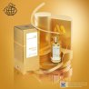 Fragrance World Montera Instant Love EDP 100 ml — toode stiliseeritud keskkonnas; väga lähivõte; värvilisel taustal