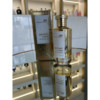 Fragrance World Montera Instant Love EDP 100 ml — toote vaade; väga lähivõte; valgel taustal; laiem kadreering