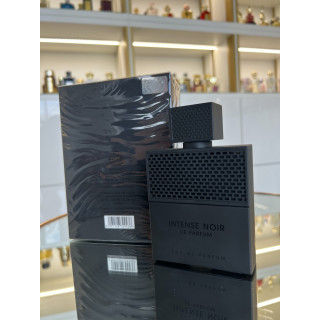 Fragrance World Intense Noir Le Parfum EDP 100 ml — товар и упаковка; очень крупный план; на белом фоне