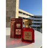 Marque 169 EDP 25 ml — товар в стилизованной композиции; очень крупный план; на открытом воздухе; очень широкий кадр