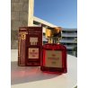 Fragrance World Marque 169 EDP 25 ml — товар в стилизованной композиции; очень крупный план; на открытом воздухе; близкий кадр