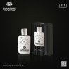 Fragrance World Marque 117 EDP 25 ml — producto y embalaje; primer plano; sobre fondo oscuro
