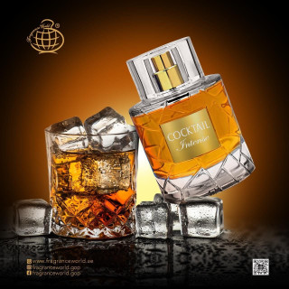 Fragrance World Cocktail Intense EDP 100 ml — tuotteen esittelygrafiikka; erittäin tiukka lähikuva