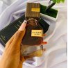Lattafa Perfume Saheb EDP 70 ml — товар в стилизованной композиции; очень крупный план; на светлом фоне