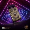 Fragrance World Intro Aftermath EDP 80 ml — productweergave; zeer nabije close-up; op een donkere achtergrond; ruimste kadrering
