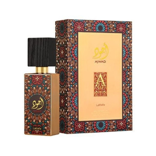 Lattafa Perfume Ajwad EDP 60 ml — productweergave; close-up; op een witte achtergrond
