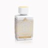 Fragrance World Glorious Oud Royal Blanc EDP 80 ml — tuote ja pakkaus; koko sommitelma; valkoisella taustalla