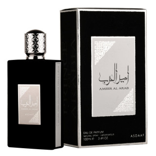 Lattafa Perfume Ameer Al Arab EDP 100 ml — опаковка на продукта; много близък план; на бял фон