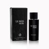 Fragrance World Le Bois Noir EDP 100 ml — toode ja pakend; lähivaade; valgel taustal