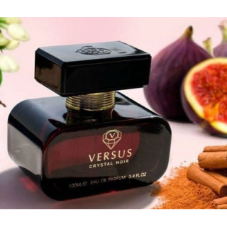 Fragrance World Versus Crystal Noir EDP 100 ml — флакон с инжиром и специями