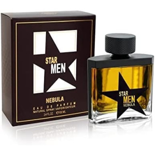 Fragrance World Star Men Nebula EDP 100 ml — товар и упаковка; крупный план; на белом фоне