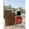 Fragrance World Terro Pura EDP 70 ml — product in een gestileerde setting; zeer nabije close-up; buiten; ruimste kadrering