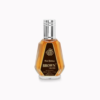 Fragrance World Brown Orchid Oud Edition EDP 50 ml — изображение товара; широкая композиция; на белом фоне