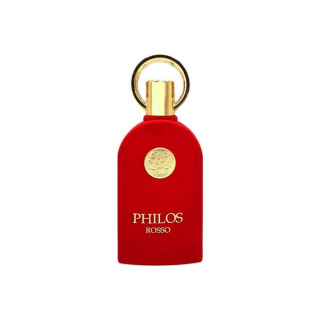 Lattafa Perfume Philos Rosso EDP 100 ml — изображение товара; полная композиция; на белом фоне