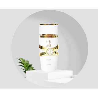 Lattafa Perfume Yara Moi EDP 100 ml — tuotekuva; lähikuva; valkoisella taustalla; tiukin rajaus