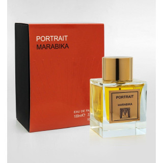 MARABIKA Portrait EDP 100 ml — товар и упаковка; крупный план; на белом фоне; самый близкий кадр