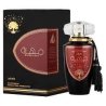 Lattafa Perfume Mohra EDP 100 ml — produit et emballage; composition complète; sur fond blanc