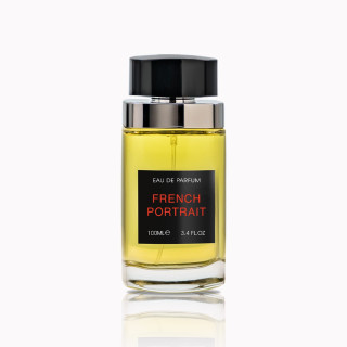 Fragrance World French Portrait EDP 100 ml — toote vaade; täiskompositsioon; valgel taustal