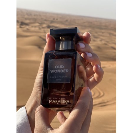 Fragrance World Oud Wonder EDP 80 ml — product view; tight close-up; on a white background; widest framing