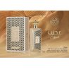 Lattafa Perfume Ajeeb EDP 100 ml — produkto vaizdas; stambus planas; baltame fone; plačiausias kadras