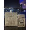 Lattafa Perfume Rave Now White EDP 100 ml — изглед на продукта; много близък план; на бял фон; близък кадър