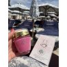Lattafa Perfume Yara Parfumuotas 45 ml — product in a styled setting; tight close-up; outdoors; closest framing