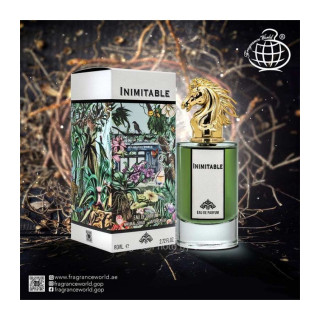 Fragrance World Inimitable EDP 100 ml — изображение товара; очень крупный план; на белом фоне; самый широкий кадр