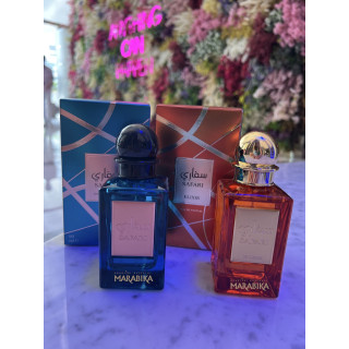 Fragrance World Safari EDP 90 ml — опаковка на продукта; много близък план; на бял фон; среден кадър