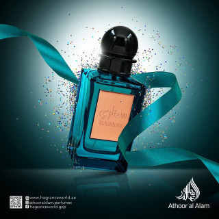 Fragrance World Safari EDP 90 ml — изглед на продукта; много близък план; на тъмен фон; среден кадър
