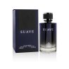 Fragrance World Suave EDP 100 ml — toode ja pakend; lähivaade; valgel taustal; kõige laiem kadreering