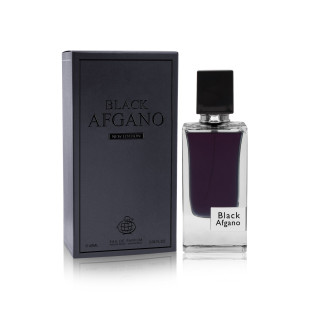 Fragrance World Black Afgano EDP 60 ml — товар и упаковка; крупный план; на белом фоне; самый широкий кадр