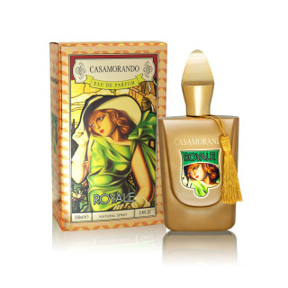 Fragrance World Casamorando Royale EDP 100 ml — product en verpakking; close-up; op een witte achtergrond