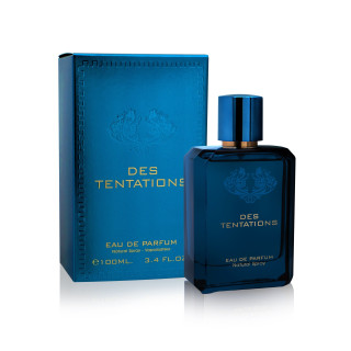 Fragrance World Des Tentations EDP 100 ml — товар и упаковка; крупный план; на белом фоне