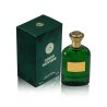 Fragrance World Green Sapphire EDP 100 ml — продукт и опаковка; близък план; на бял фон