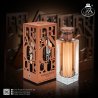 Fragrance World Francique 63,55 EDP 100 ml — товар и упаковка; крупный план; на тёмном фоне; самый близкий кадр