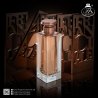 Fragrance World Francique 63,55 EDP 100 ml — товар и упаковка; крупный план; на тёмном фоне; самый широкий кадр