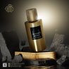 Fragrance World De Costa Absolute EDP 100 ml — товар в стилизованной композиции; очень крупный план; на деревянной поверхности