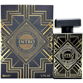 Fragrance World Intro Greatness Oud EDP 80 ml — изображение товара; очень крупный план; на белом фоне