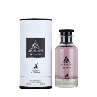 Lattafa Perfume MATIÉRE Jean Lowe EDP 100 ml — productweergave; volledige compositie; op een witte achtergrond