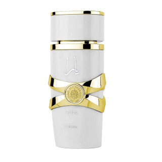 Lattafa Perfume Yara Moi EDP 100 ml — produkta skats; tuvplāns; uz balta fona; visplašākais kadrējums