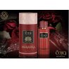Lattafa Perfume WARDA Pieno pagrindo 100 ml — товар в стилизованной композиции; очень крупный план; с цветами