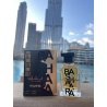 Lattafa Perfume Bashaara EDP 100 ml — product in a styled setting; tight close-up; outdoors; widest framing